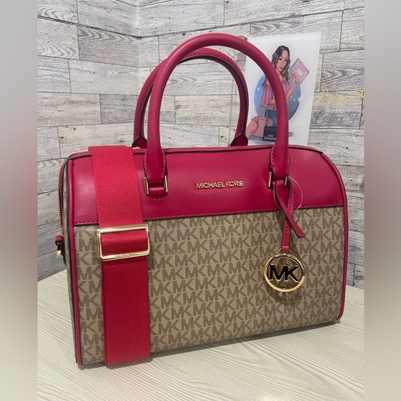 MICHAEL Michael Kors Handbags - Michael Kors Carmine Pink MD Duffle Bag